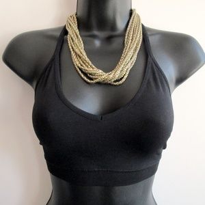 Vintage RJ Graziano Multi Strand Chain Necklace
